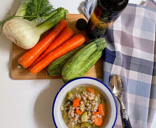 Zuppa farro e verdure