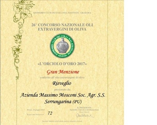 Documento originale: L’Orciolo d’Oro · Gran Menzione